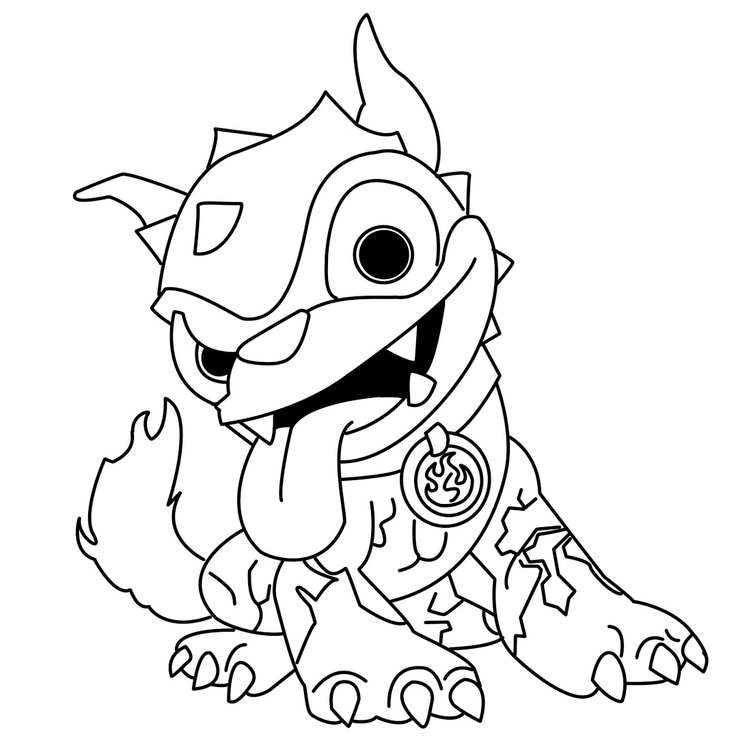 736x743 Skylanders Coloring Pages Hot Dog