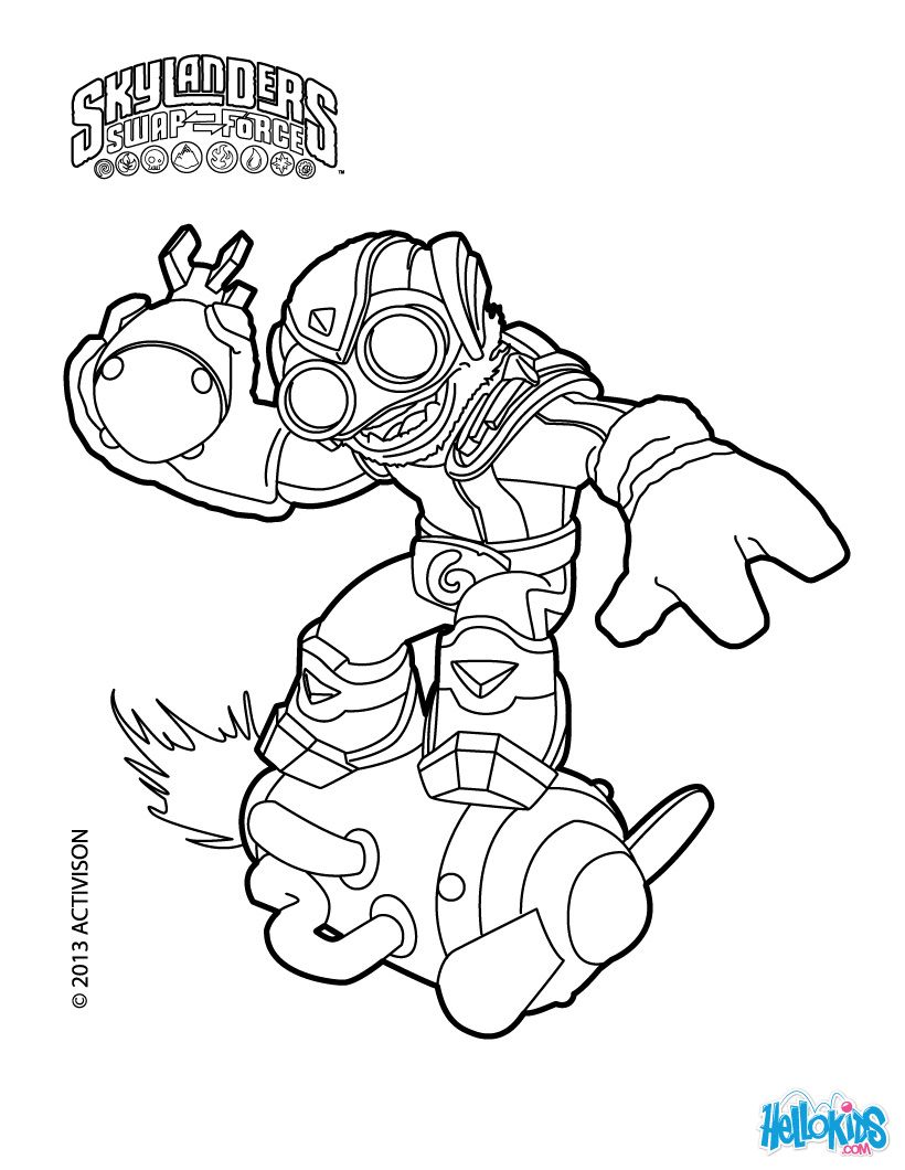 820x1060 Skylanders Swap Force Characters Colering Pages Coloring