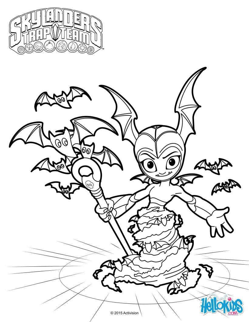 820x1060 Tbat Spin Coloring Page. More Skylanders Trap Team Coloring Sheets