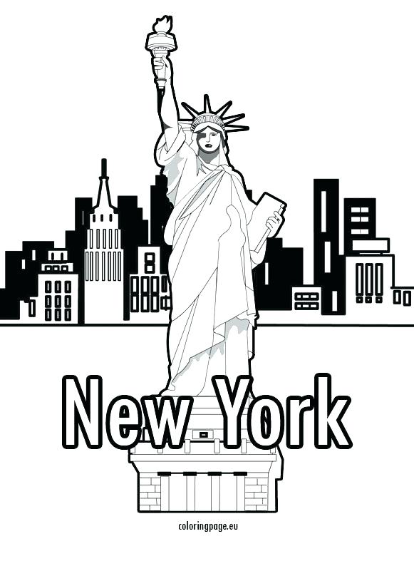 581x794 New York Coloring Pages Adult New City Skyline Coloring City