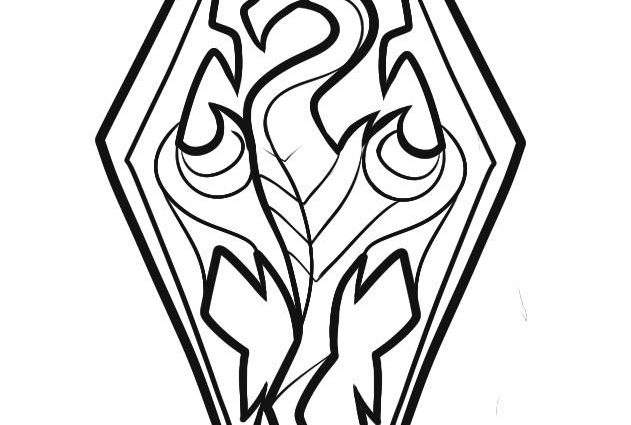 631x425 Skyrim Dragon Coloring Pages 39 Best Video Game Color Pages Images