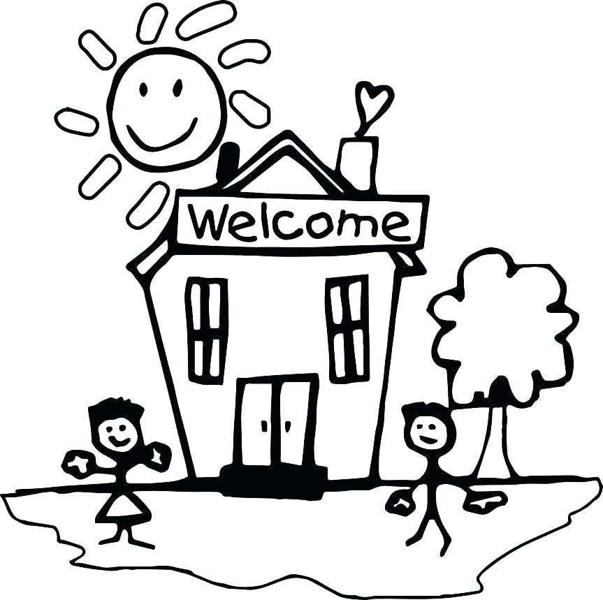 863x859 Building Coloring Page Impair.co