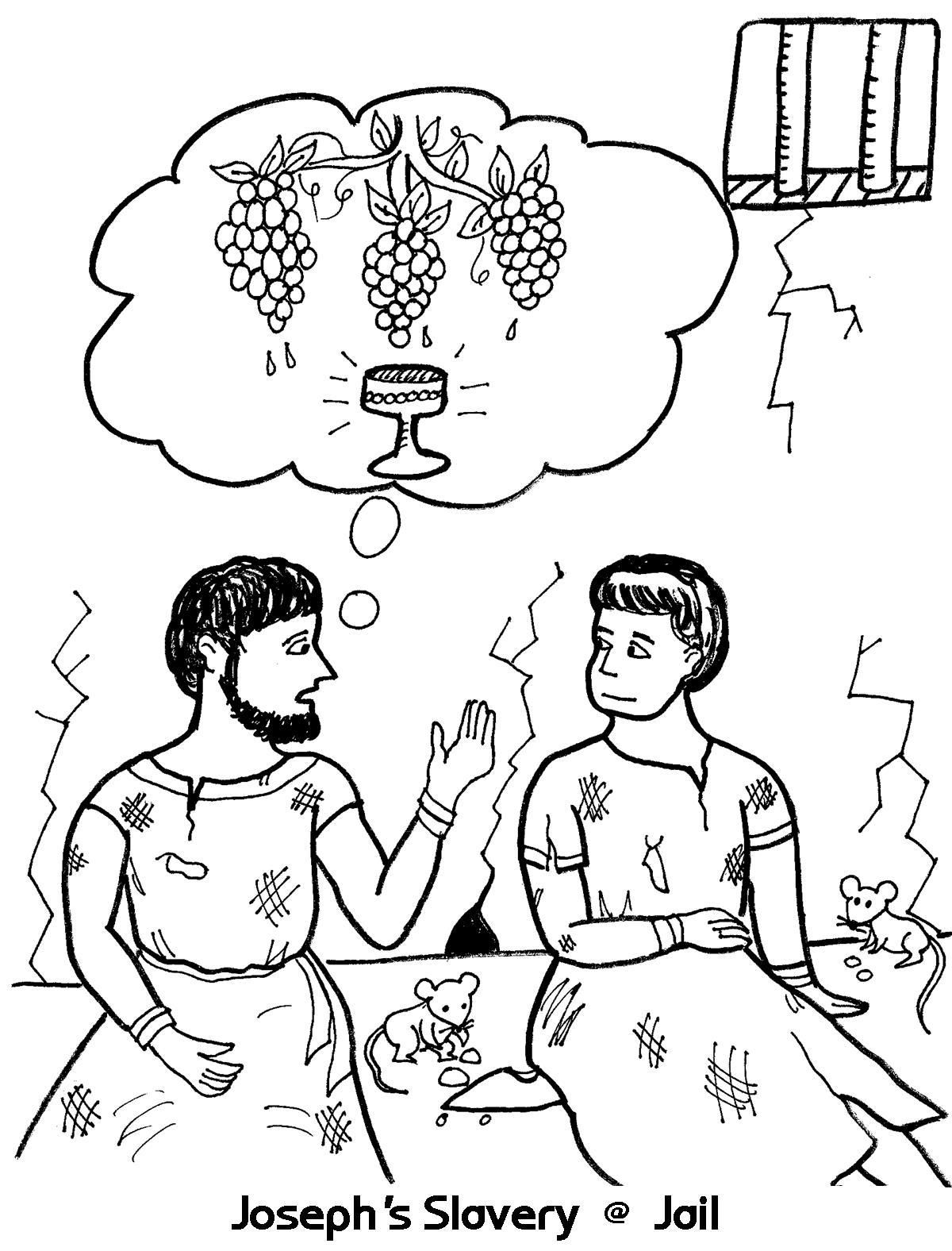 1200x1576 Joseph's Slavery In Jail Coloring Sheet Wesleyan Kids