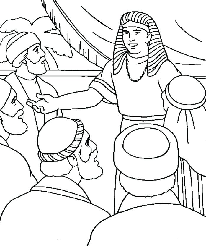 698x832 And In Jail Coloring Page Apostle Joseph Sold Into Slavery