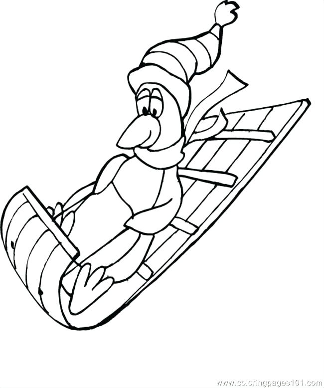 650x778 Sled Coloring Pages