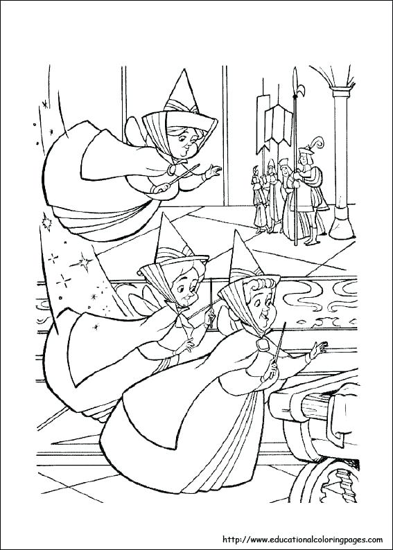 567x794 Print Sleeping Beauty Coloring Pages Free For Kids Online Murs