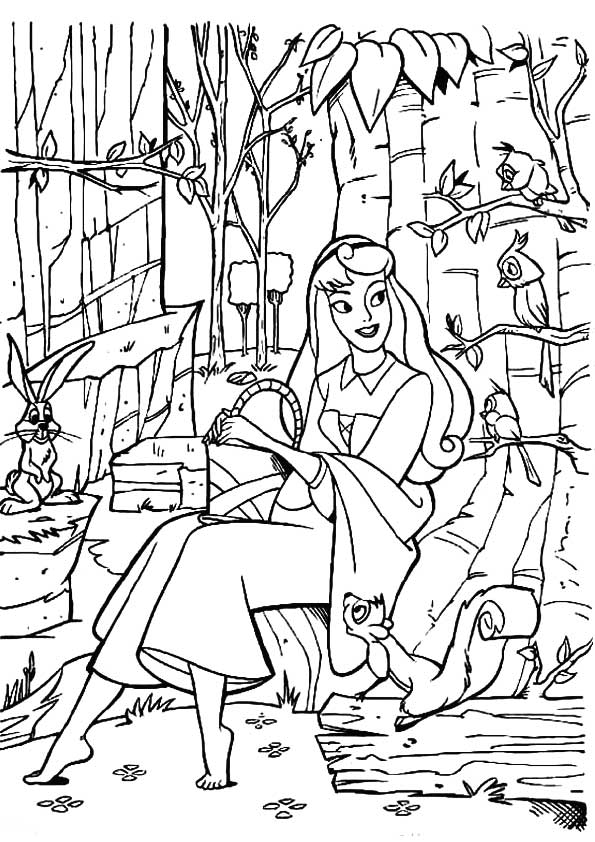595x842 Sleeping Beauty Coloring Sheets For Kids