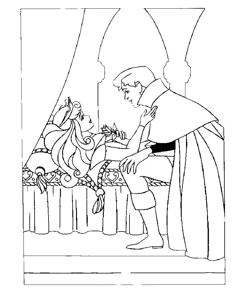 809x960 Sleeping Beauty Coloring Pages