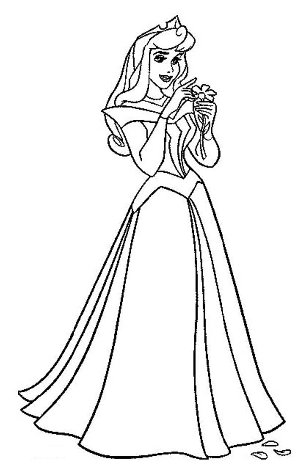 600x954 Princess Aurora Count Her Luck In Sleeping Beauty Coloring Page