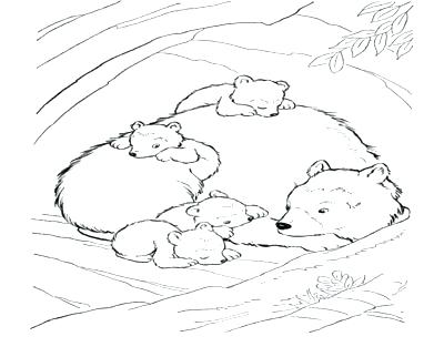 400x322 Hibernation Coloring Pages Bears Hibernation Coloring Pages