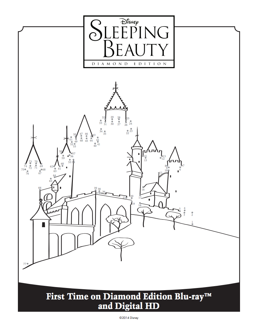 833x1067 Sleeping Beauty's Castle Connect The Dots Sleeping Beauty