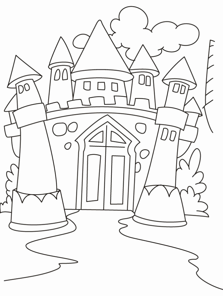 724x960 Sleeping Beauty Castle Coloring Pages Ohmygirl.us