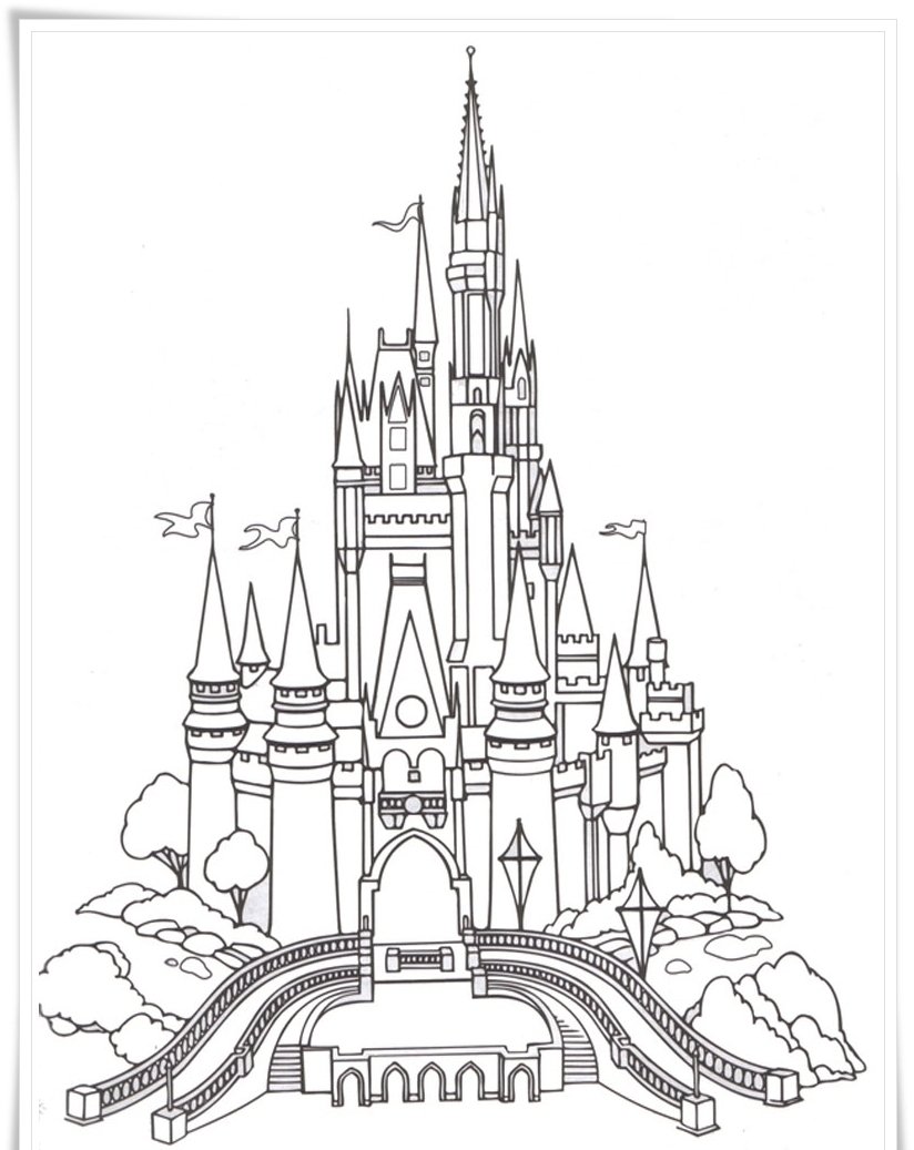 824x1037 Sleeping Beauty Castle Coloring Pages Gallery Coloring For Kids 2018