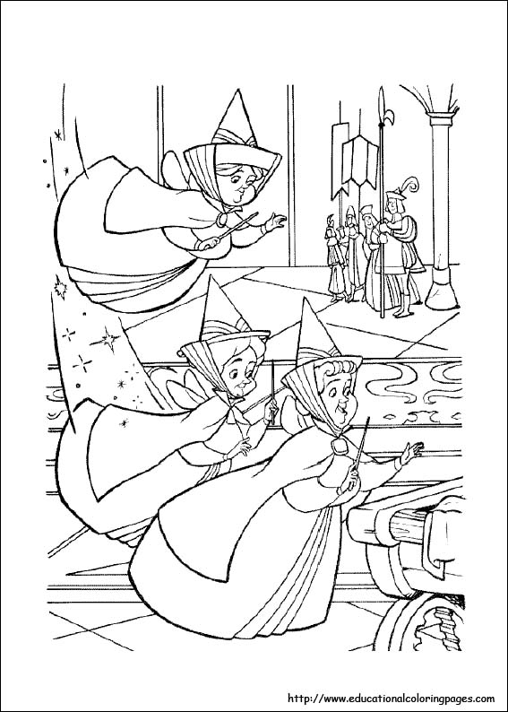567x794 Sleeping Beauty Coloring Pages Free For Kids