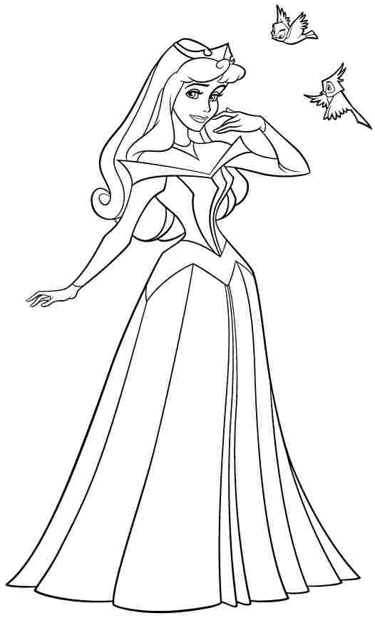 526x867 Disney Princess Sleeping Beauty Aurora Colouring Pages Free