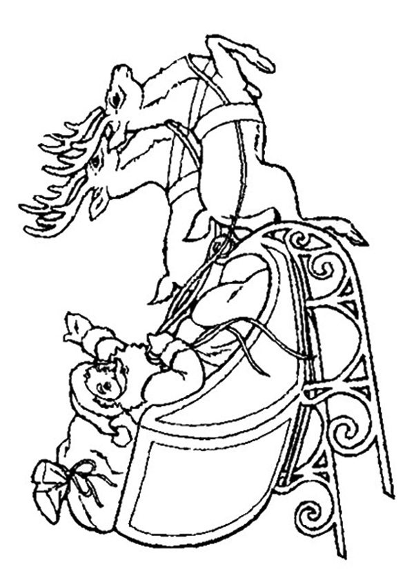 600x850 Free Coloring Pages Of Santa In His Sleigh, Santa In Sleigh
