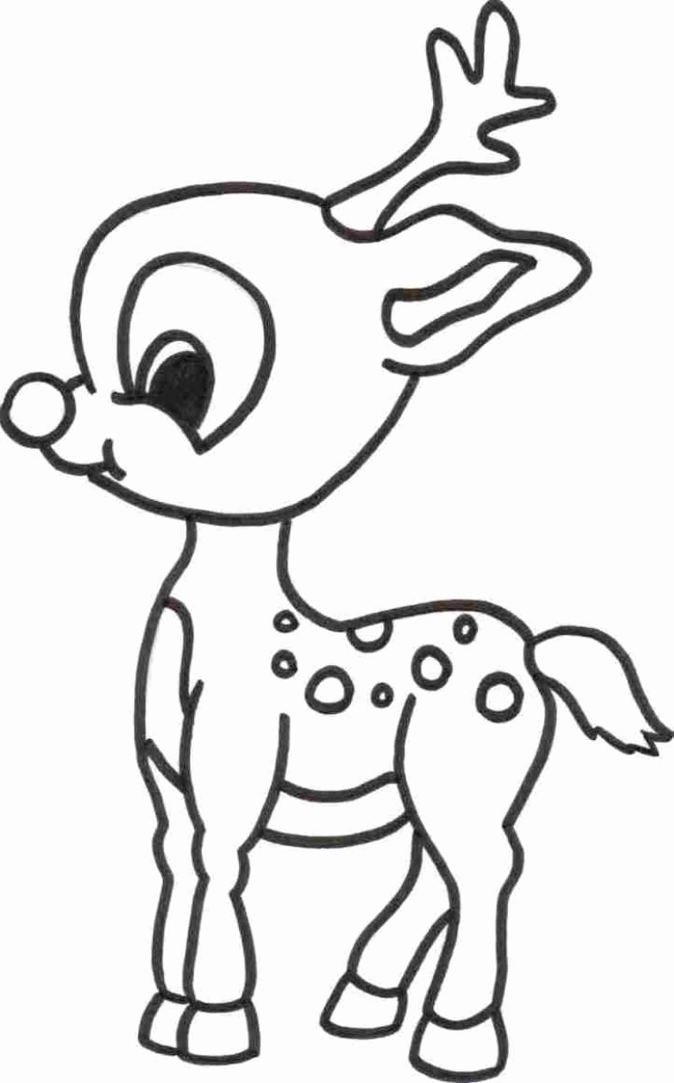 747x1200 Baby Deer Coloring Page Christmas Sleigh Coloring Pages Ohmygirl.us