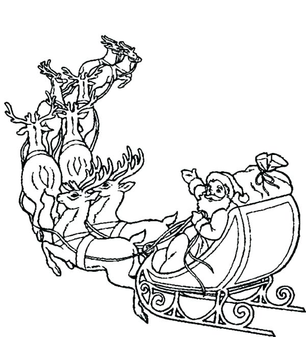 600x661 Sleigh Coloring Page Ride His Famous Sleigh Coloring Pages Sleigh