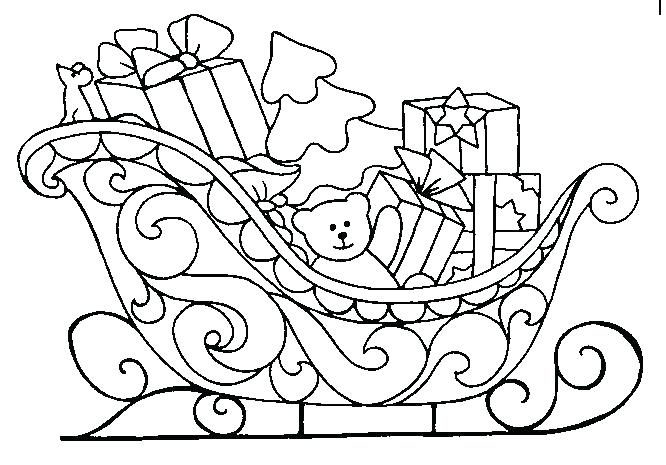 666x465 Clipart Sleight Coloring Pages Santa Sleigh Coloring Page Golfclix