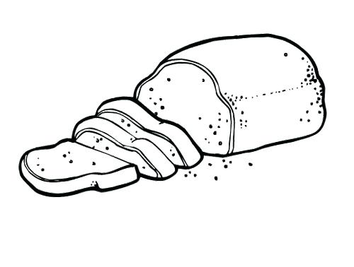 500x378 Bread Coloring Page Slice Of Bread Coloring Page Bread Coloring
