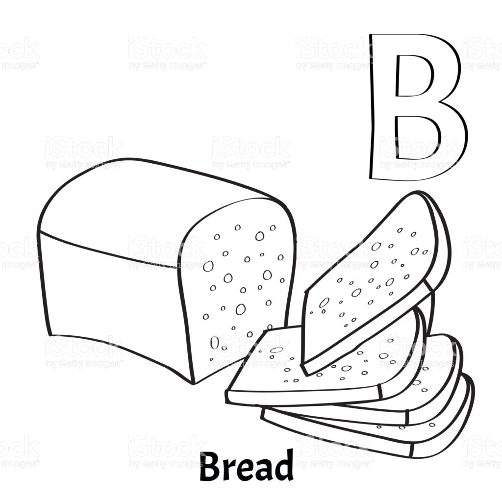 1024x1024 Rare Slice Of Bread Coloring Page Pages Fun