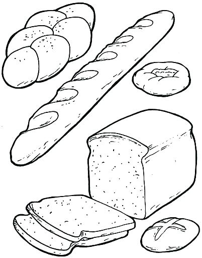 402x512 Bread Coloring Page
