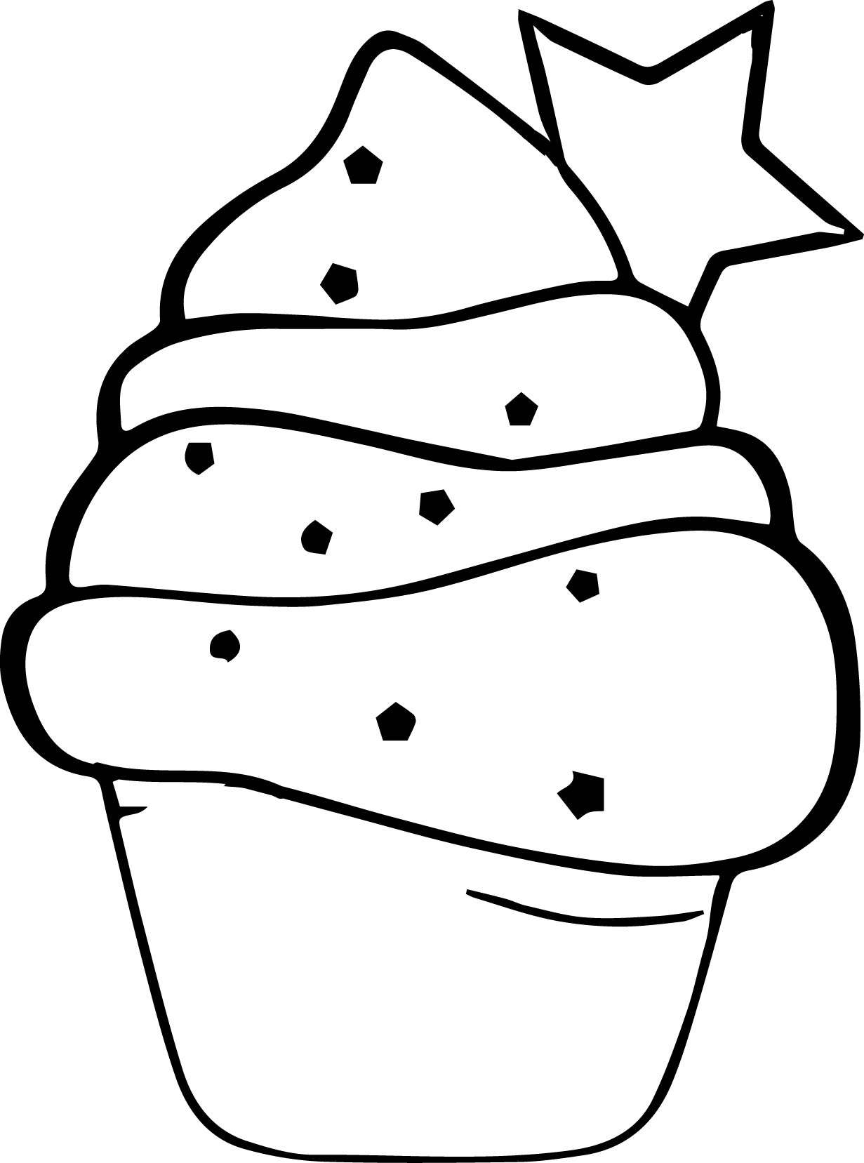 1231x1657 Cake Coloring Pages Cute Cupcake