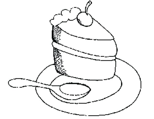 600x462 Coloring Pages For Adults Flowers Eating Cake Slice With Spoon