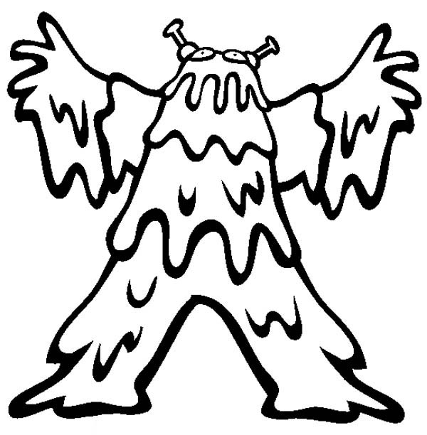 600x612 Slimy Monster Costume Coloring Page Color Luna
