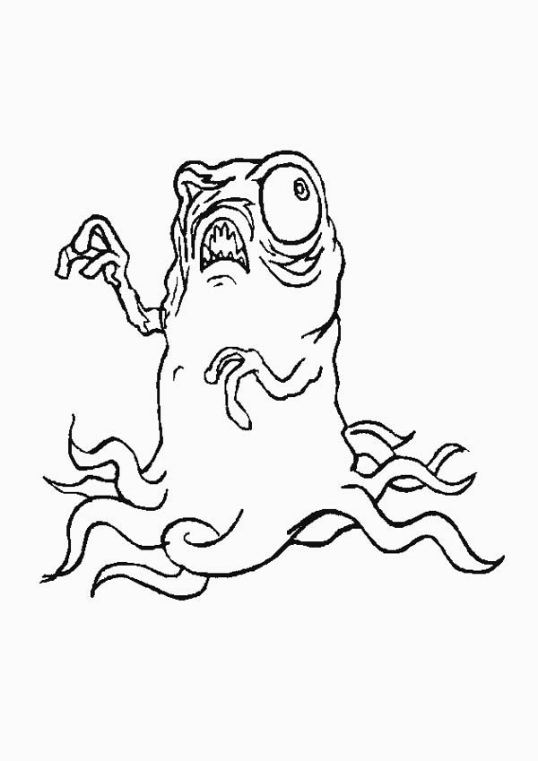 600x849 Terrifying Monster Coloring Page Color Luna
