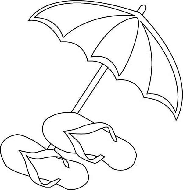 Slippers Coloring Page