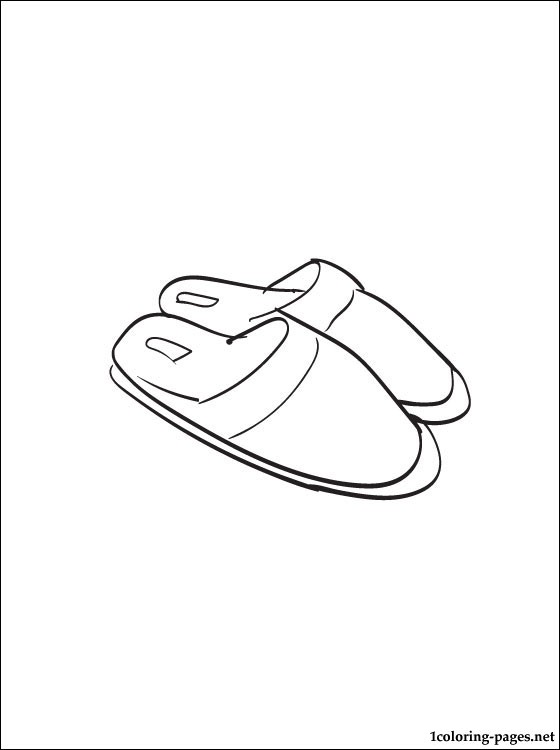 560x750 Slippers Coloring Page To Print Coloring Pages