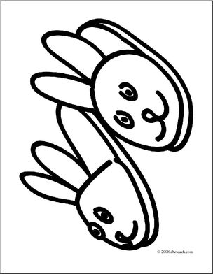 304x392 Clip Art Basic Words Slippers (Coloring Page) I