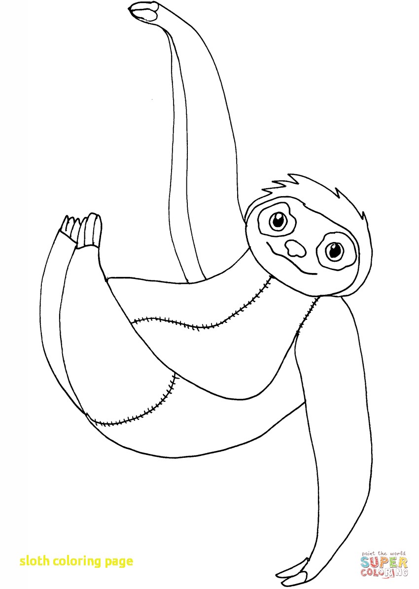 850x1195 Sloth Coloring Page With Picture Sloth Coloring Page 41 About