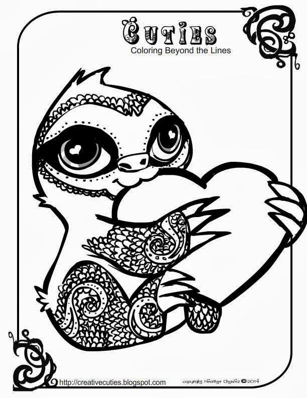 612x792 Creative Cuties Baby Sloth Coloring Page Coloring