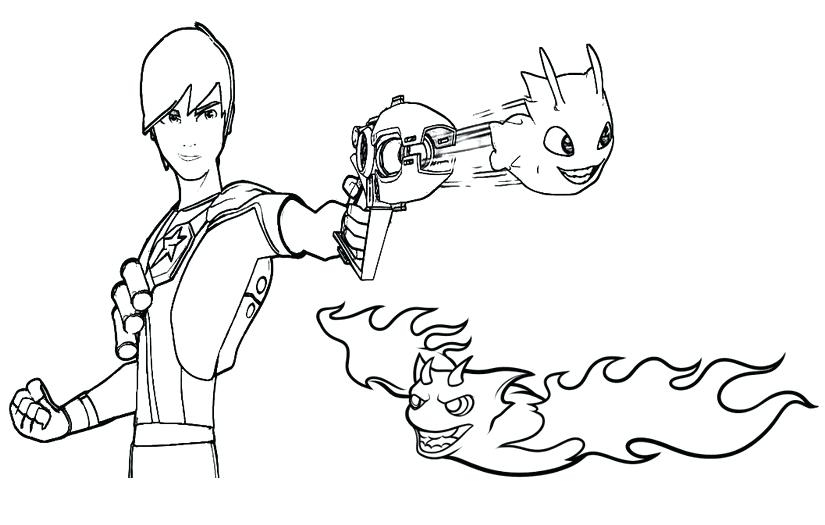825x525 Slugterra Coloring Pages Colori On Slugterra Blasters Coloring