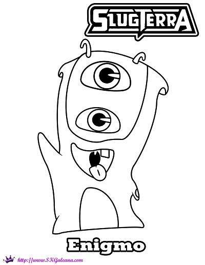 400x517 Mo The Enigmo Slug Coloring Page From Disney's Xd Slugterra