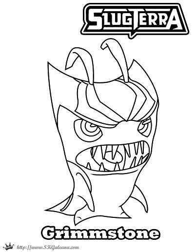 400x517 Free Halloween Coloring Page Featuring Grimmstone From Slugterra