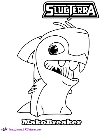 350x452 Slugterra Burpy Coloring Pages Slugterra Coloring Pages