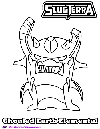 350x452 Earth Elemental Ghouled Coloring Page Slugterra By Skgaleana