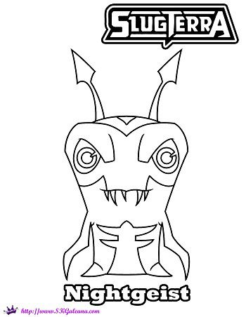 350x452 Free Coloring Page And Wallpaper Featuring Nightgeist From Slugterra