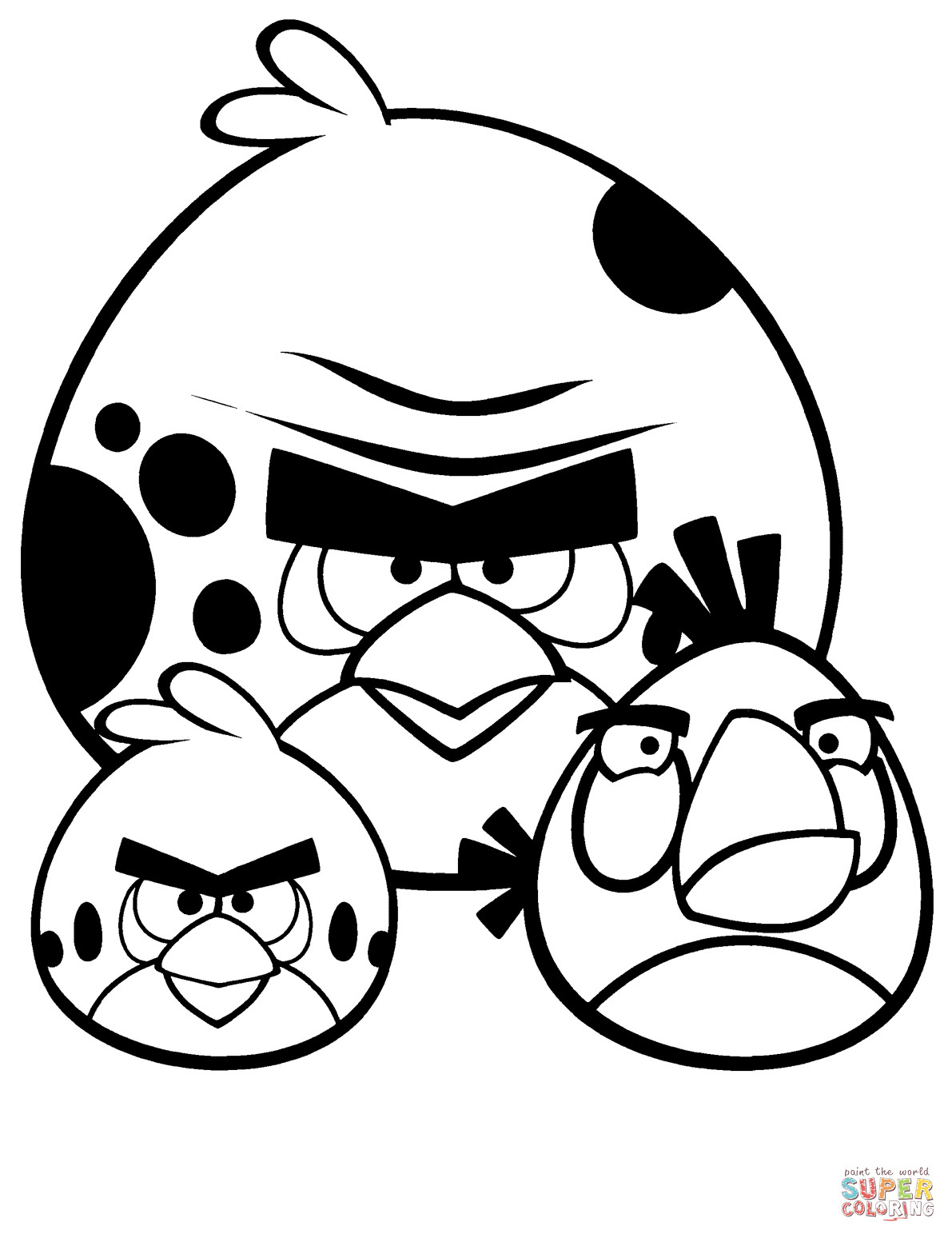 1191x1548 Angry Birds Coloring Pages Free Bright Sheets Acpra