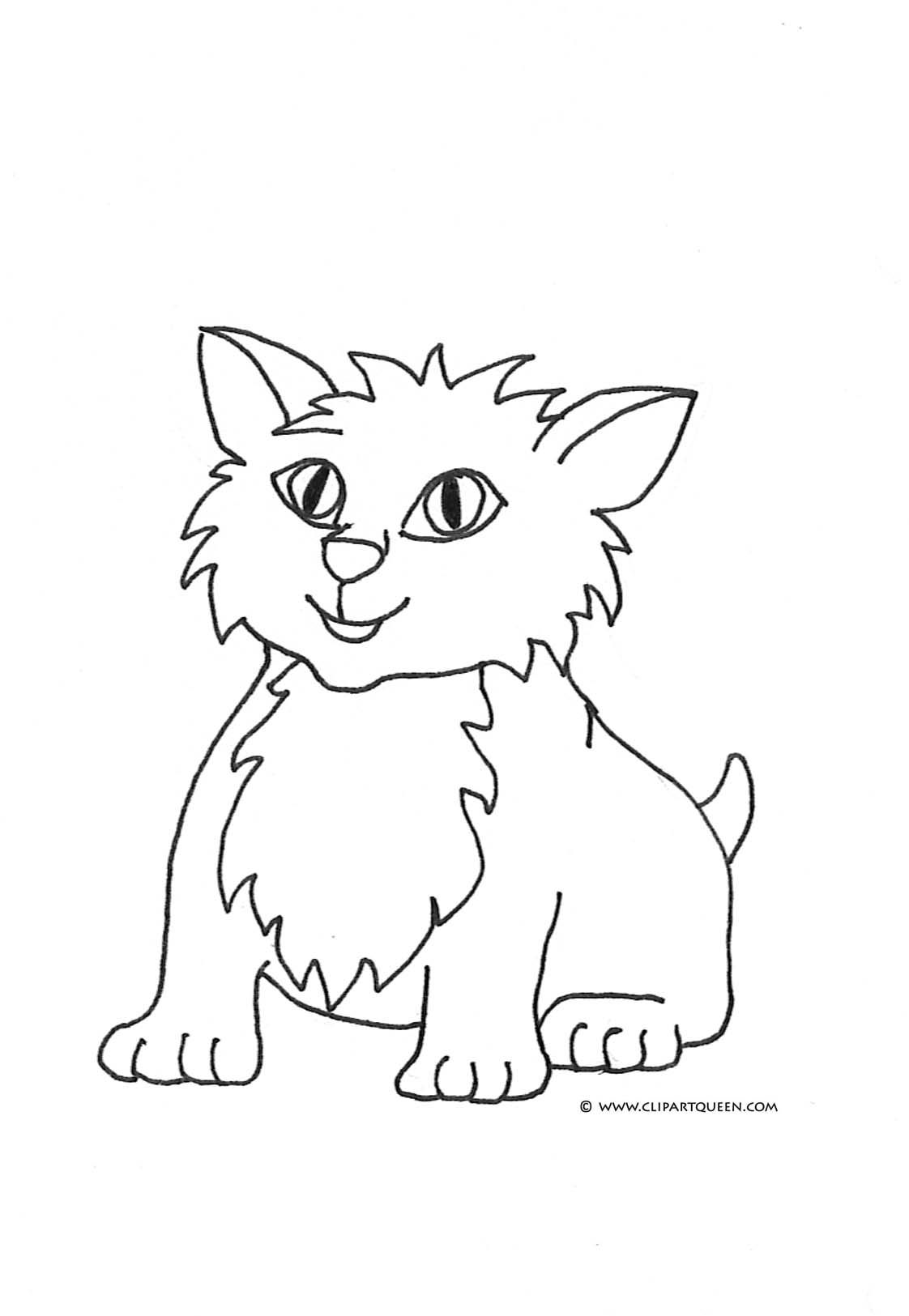 1122x1625 Cat Color Pages Printable Cat Coloring Pages Small Cute Cat 2