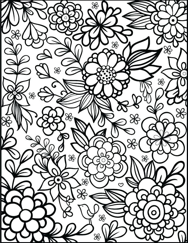 652x841 Flower Coloring Page Small Coloring Pictures Easy Flower Coloring