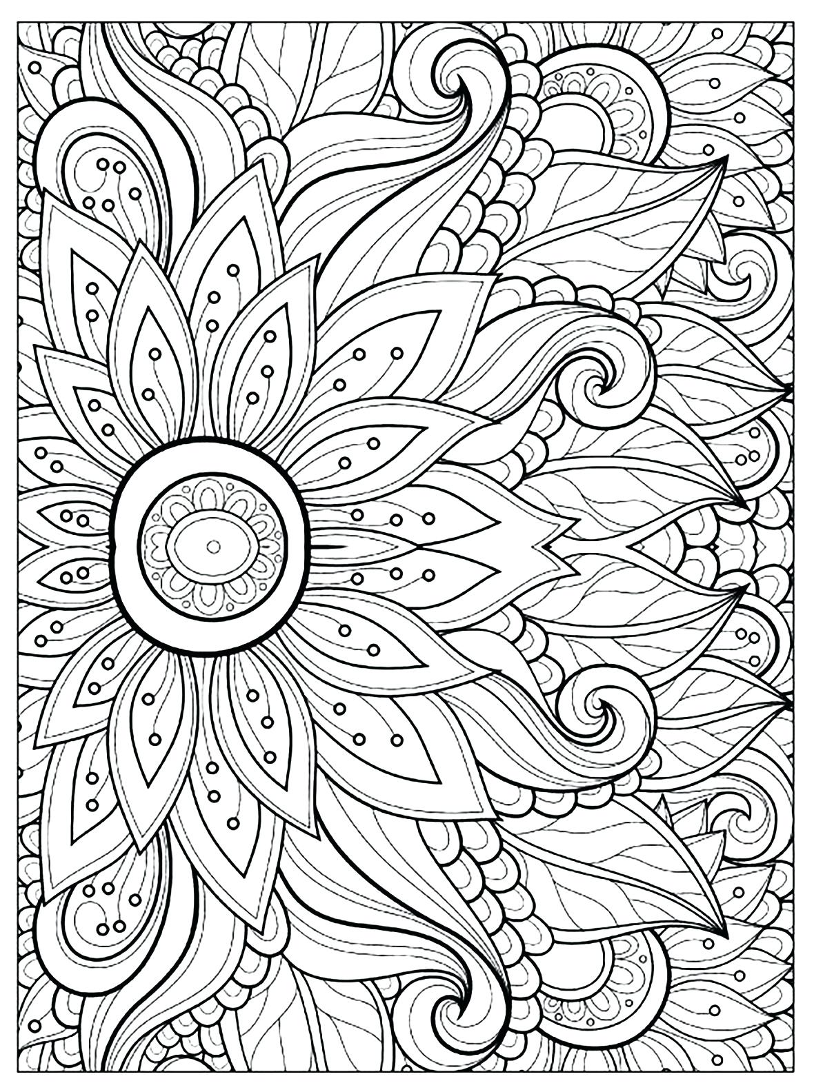 1180x1584 Coloring Page Flower Color Page. Flower Coloring Pages