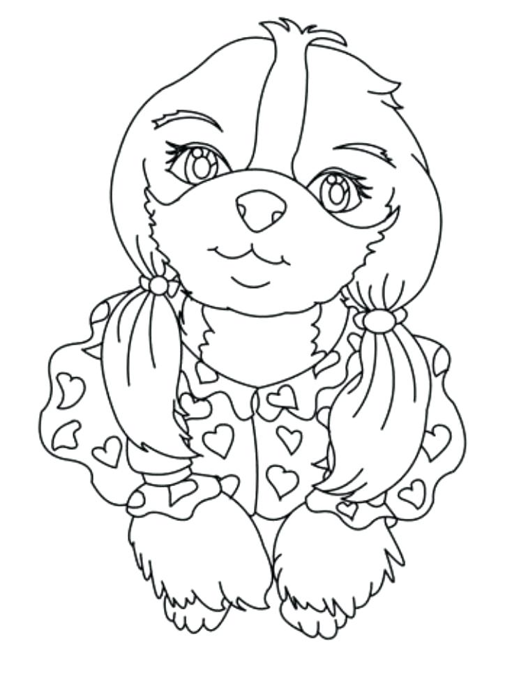 757x978 Cute Small Dog Coloring Pages Animal Coloring Pages Of Coloring