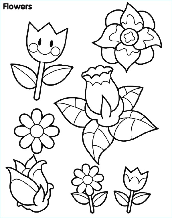 601x762 Small Flower Coloring Pages Little Girl And Flower Coloring Pages