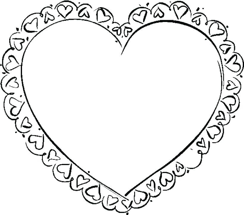 820x724 Coloring Pagesof A Heart