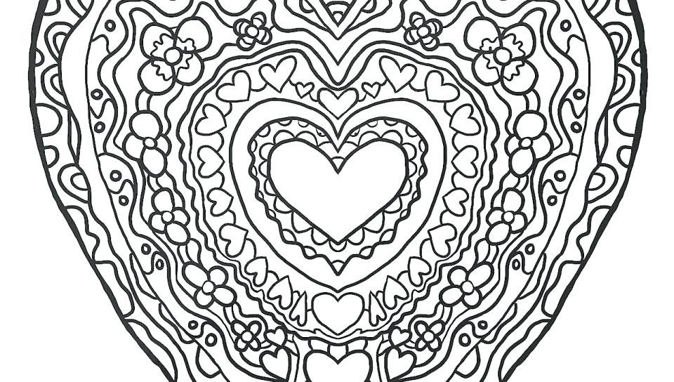 960x544 Coloring Pages Heart Colouring Pages Love Heart Valentines Heart