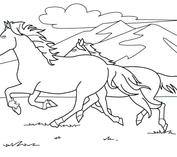 678x600 Horse Coloring Pages Free New Horse Racing Animal Coloring Page
